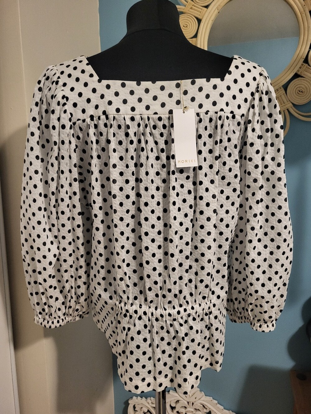 Horses Atelier Riviera Polka Dot Diana Blouse 4 - Picture 8 of 10
